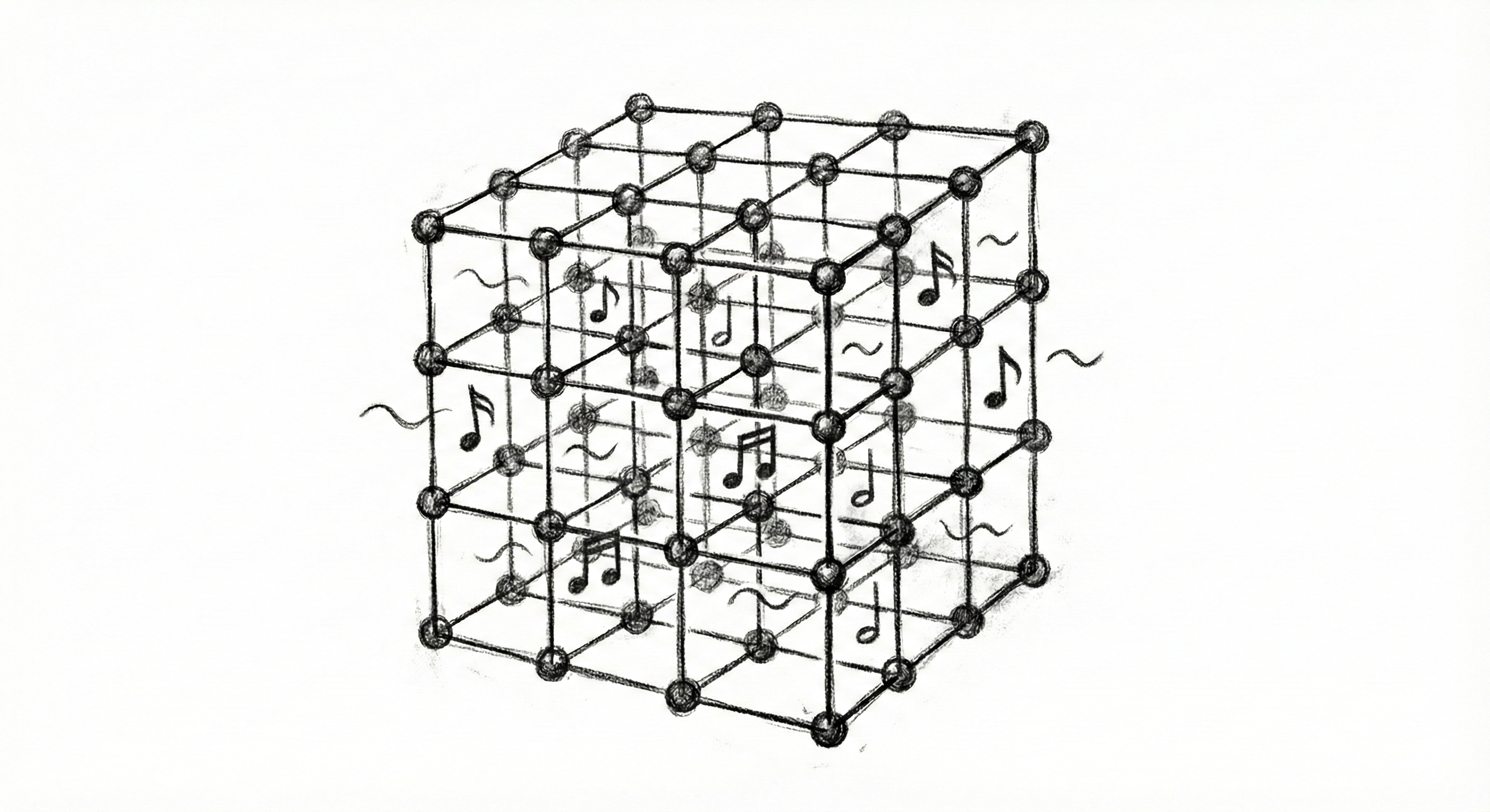 Tensor lattice with musical notes